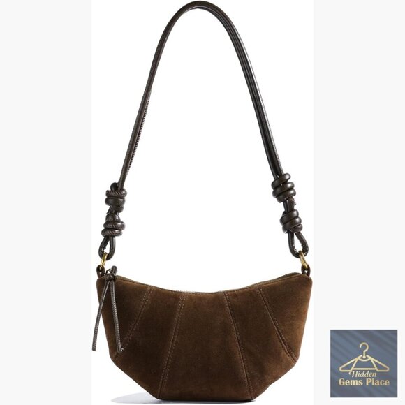 Handbags - Mini Suede Crescent Bag Crossbody Shoulder Tote Hobo Purse
